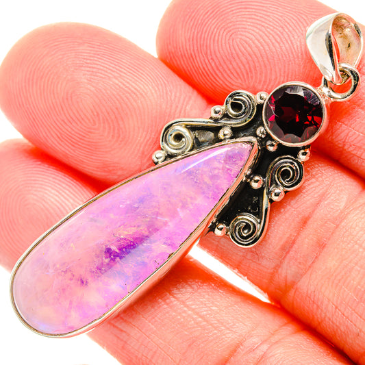 Pink Moonstone Pendants handcrafted by Ana Silver Co - PD34675