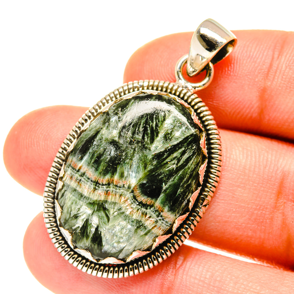 Seraphinite Pendants handcrafted by Ana Silver Co - PD3468