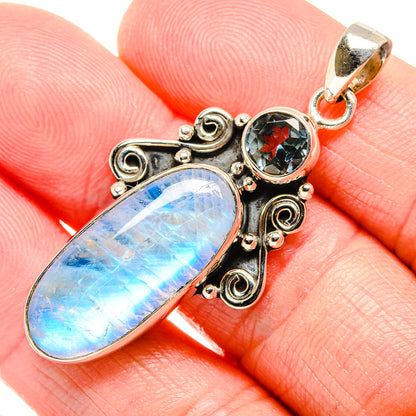 Rainbow Moonstone Pendants handcrafted by Ana Silver Co - PD34685