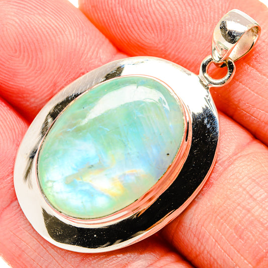 Green Moonstone Pendants handcrafted by Ana Silver Co - PD34686