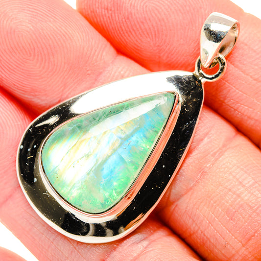Green Moonstone Pendants handcrafted by Ana Silver Co - PD34705