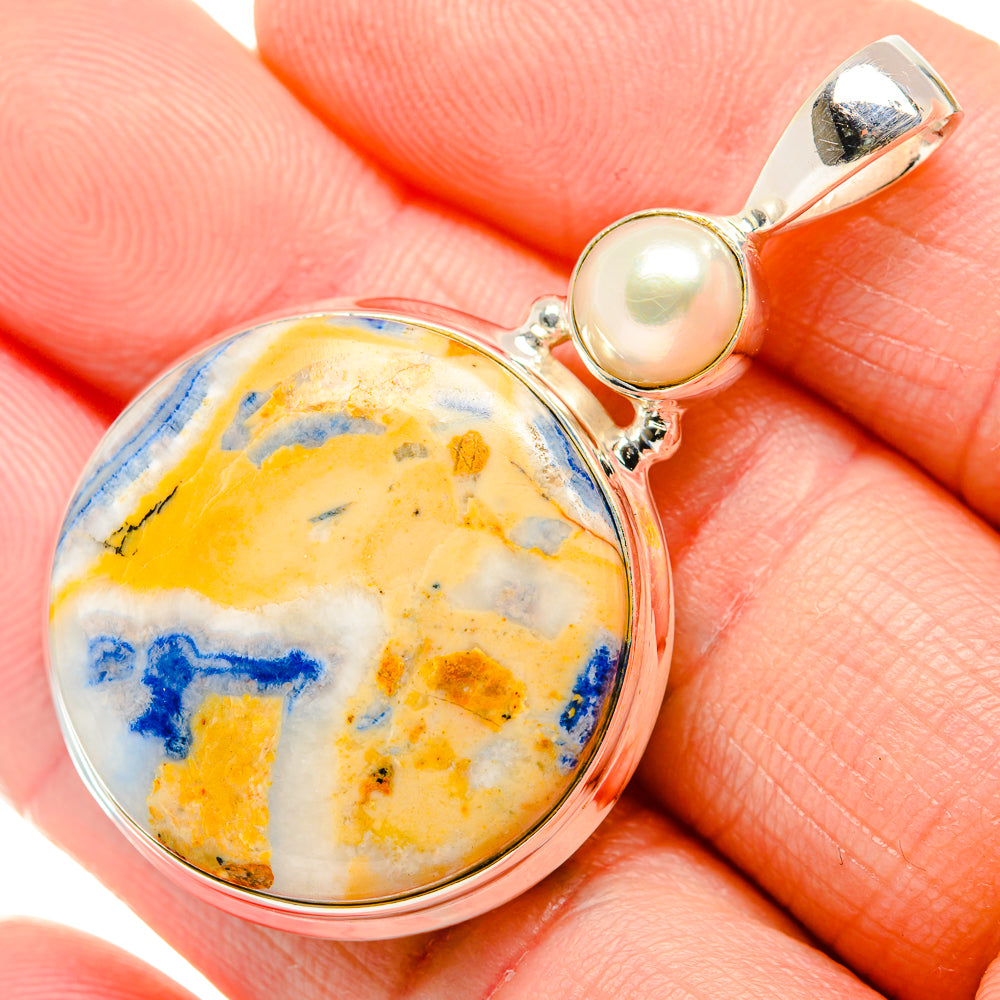 Blue Scheelite Pendants handcrafted by Ana Silver Co - PD34713