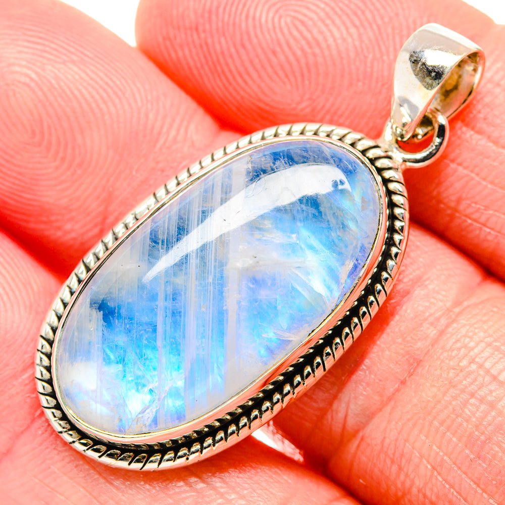 Rainbow Moonstone Pendants handcrafted by Ana Silver Co - PD34733