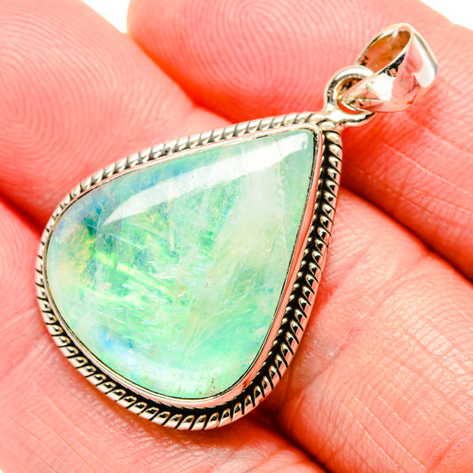 Green Moonstone Pendants handcrafted by Ana Silver Co - PD34739