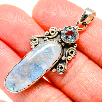 Rainbow Moonstone Pendants handcrafted by Ana Silver Co - PD34740