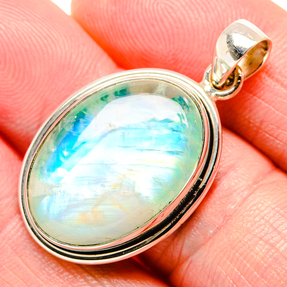 Green Moonstone Pendants handcrafted by Ana Silver Co - PD34743
