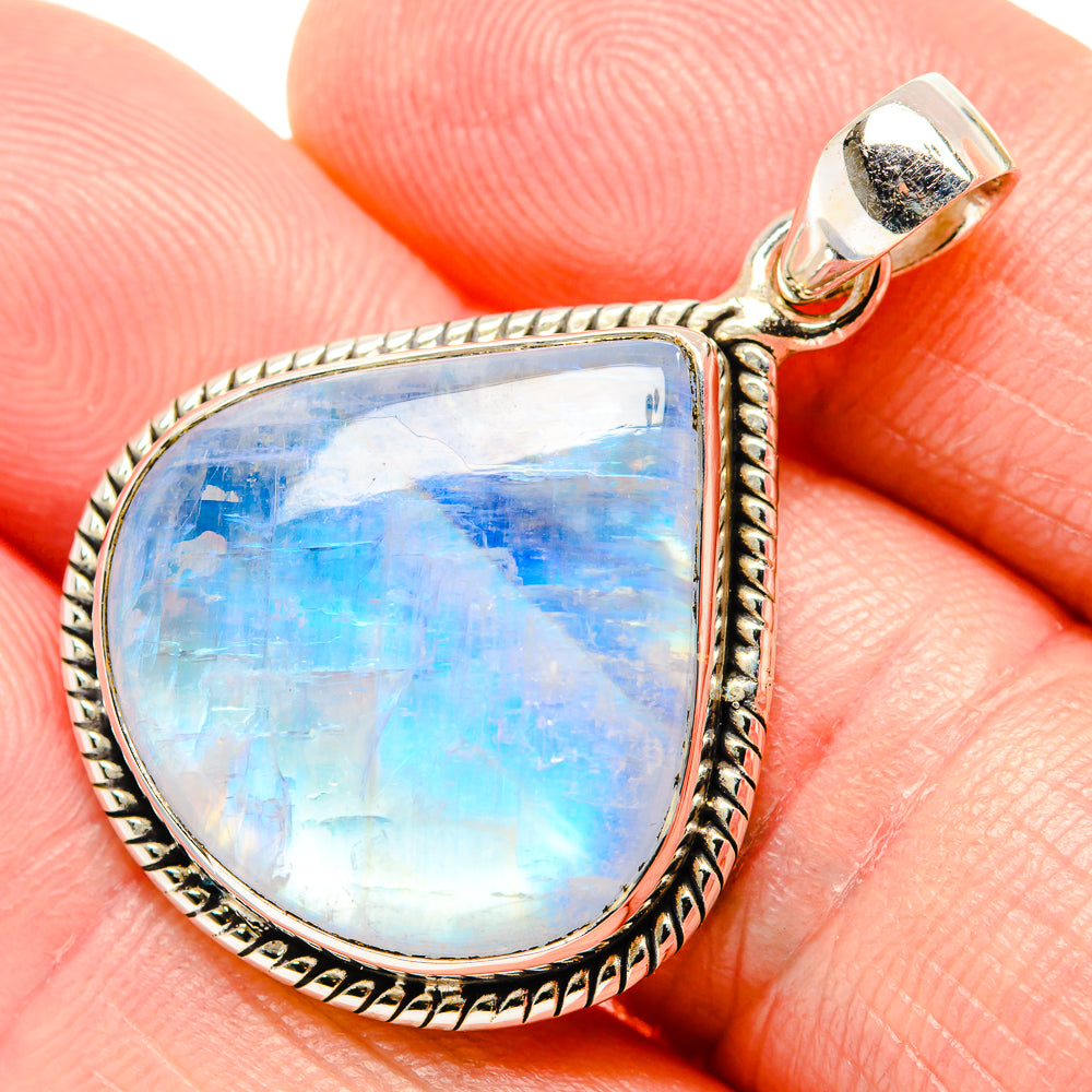 Rainbow Moonstone Pendants handcrafted by Ana Silver Co - PD34750
