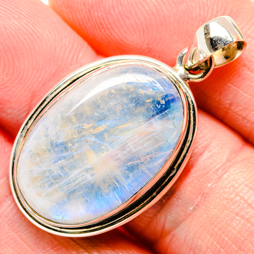 Rainbow Moonstone Pendants handcrafted by Ana Silver Co - PD34752