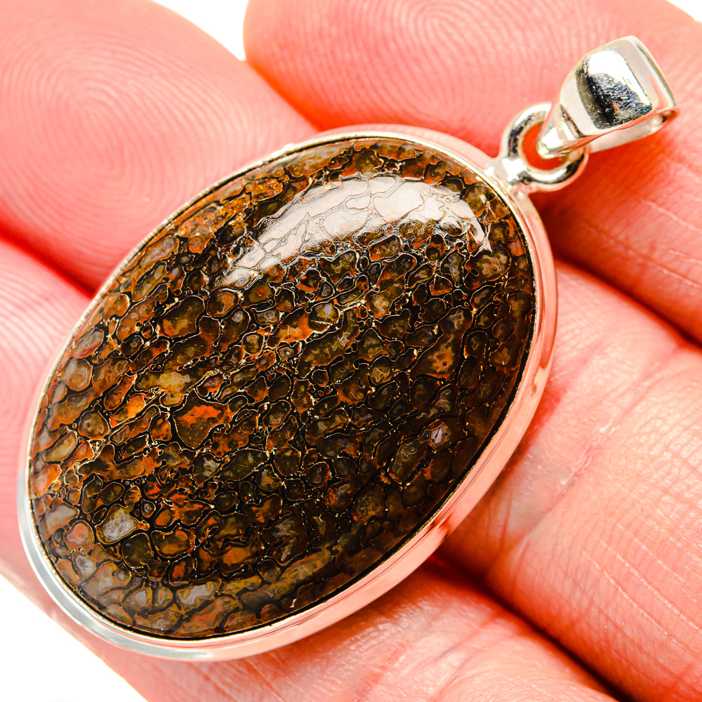 Dinosaur Bone Pendants handcrafted by Ana Silver Co - PD34755