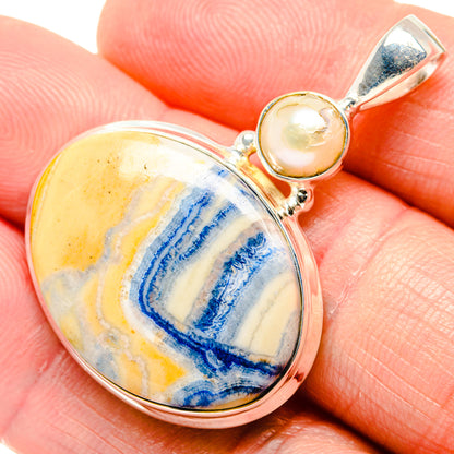 Blue Scheelite Pendants handcrafted by Ana Silver Co - PD34757