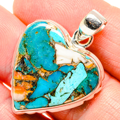 Spiny Oyster Turquoise Pendants handcrafted by Ana Silver Co - PD34758