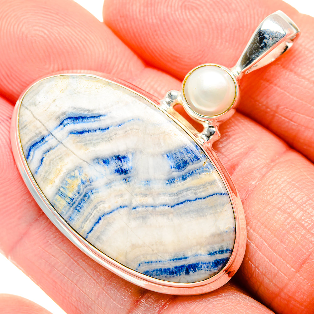 Blue Scheelite Pendants handcrafted by Ana Silver Co - PD34759
