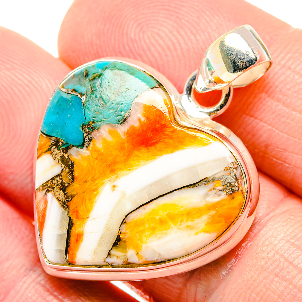 Spiny Oyster Turquoise Pendants handcrafted by Ana Silver Co - PD34763