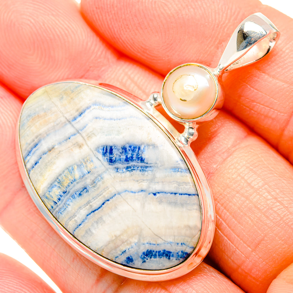 Blue Scheelite Pendants handcrafted by Ana Silver Co - PD34765