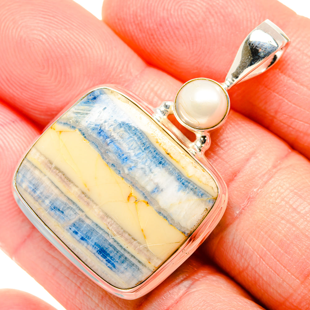 Blue Scheelite Pendants handcrafted by Ana Silver Co - PD34769