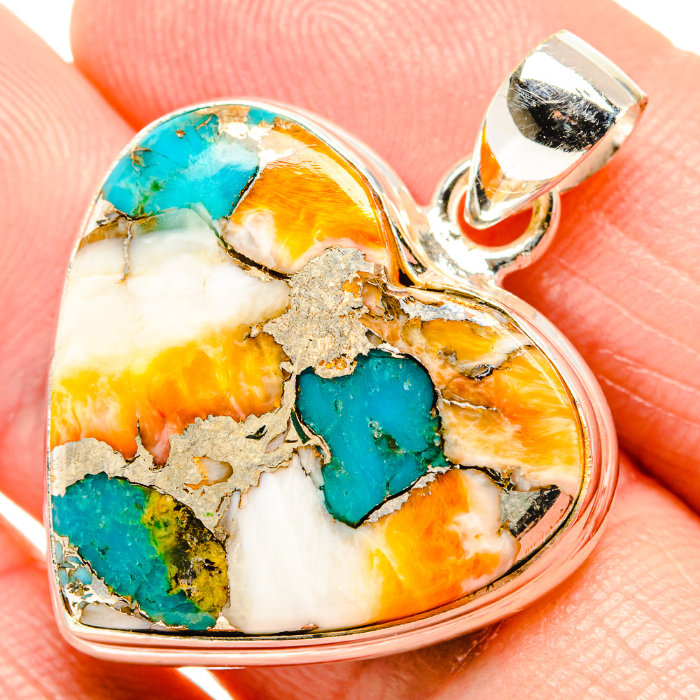 Spiny Oyster Turquoise Pendants handcrafted by Ana Silver Co - PD34771