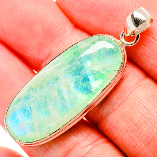 Green Moonstone Pendants handcrafted by Ana Silver Co - PD34783