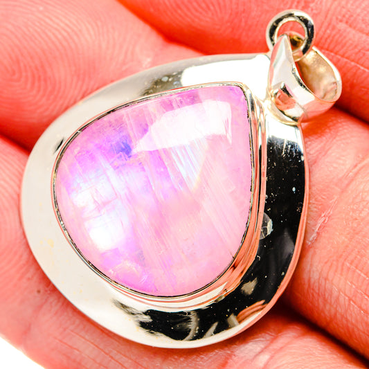 Pink Moonstone Pendants handcrafted by Ana Silver Co - PD34784