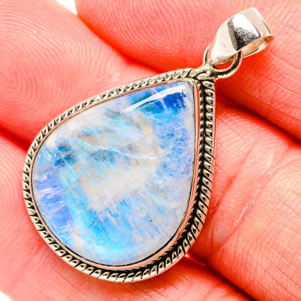 Rainbow Moonstone Pendants handcrafted by Ana Silver Co - PD34792