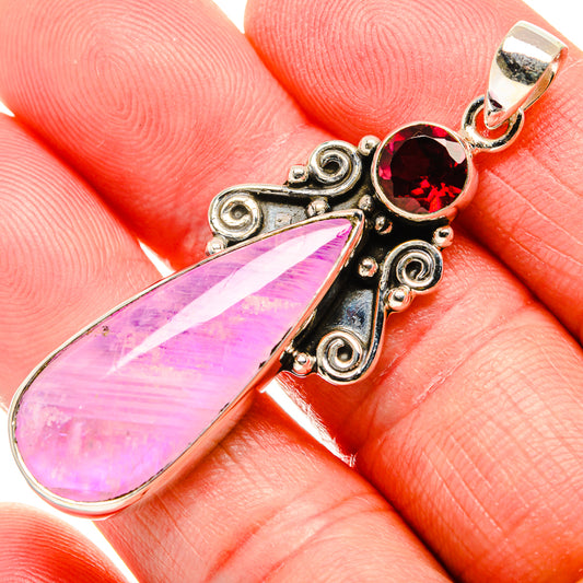 Pink Moonstone Pendants handcrafted by Ana Silver Co - PD34797