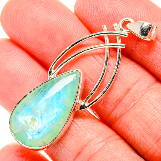 Green Moonstone Pendants handcrafted by Ana Silver Co - PD34806