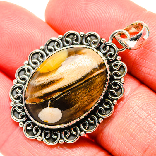 Peanut Wood Jasper Pendants handcrafted by Ana Silver Co - PD34812