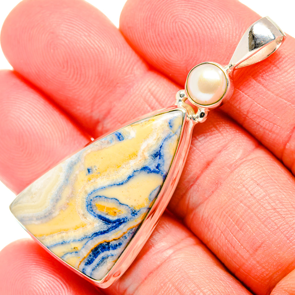 Blue Scheelite Pendants handcrafted by Ana Silver Co - PD34814