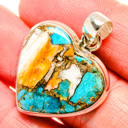 Spiny Oyster Turquoise Pendants handcrafted by Ana Silver Co - PD34815