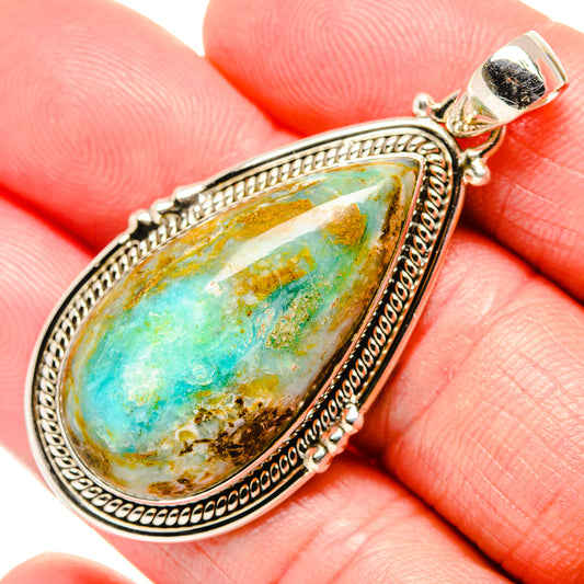 Peruvian Opal Pendants handcrafted by Ana Silver Co - PD34816