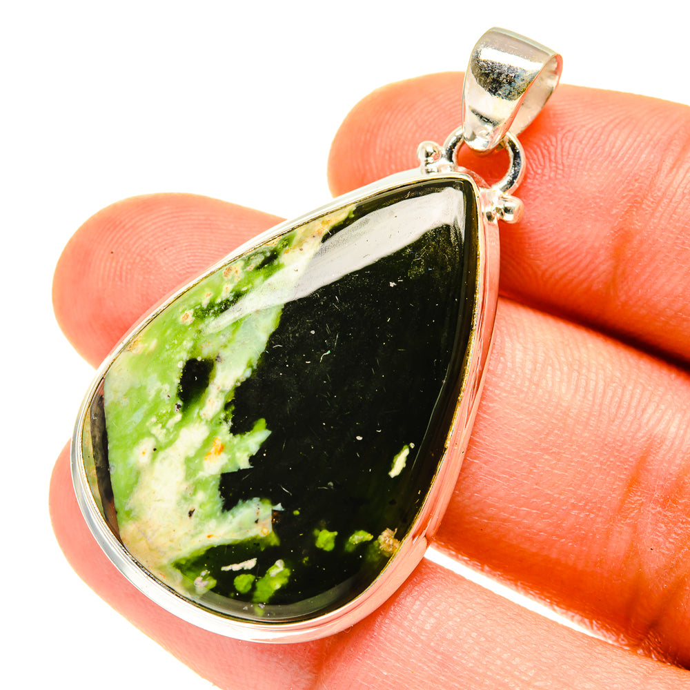 Australian Green Opal Pendants handcrafted by Ana Silver Co - PD3482