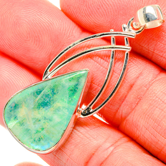 Green Moonstone Pendants handcrafted by Ana Silver Co - PD34825