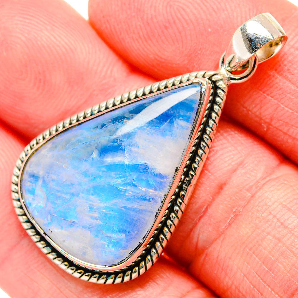 Rainbow Moonstone Pendants handcrafted by Ana Silver Co - PD34827