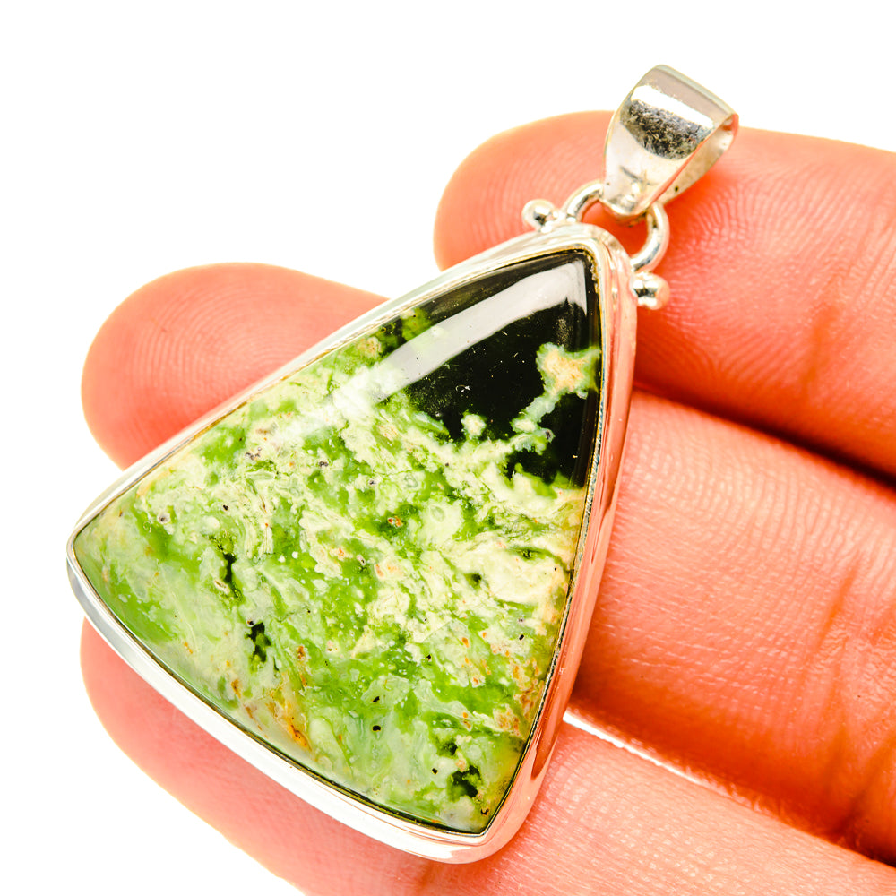 Australian Green Opal Pendants handcrafted by Ana Silver Co - PD3483