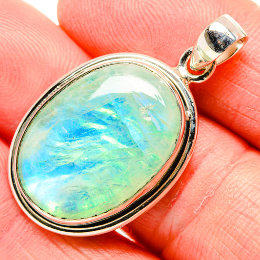 Green Moonstone Pendants handcrafted by Ana Silver Co - PD34830