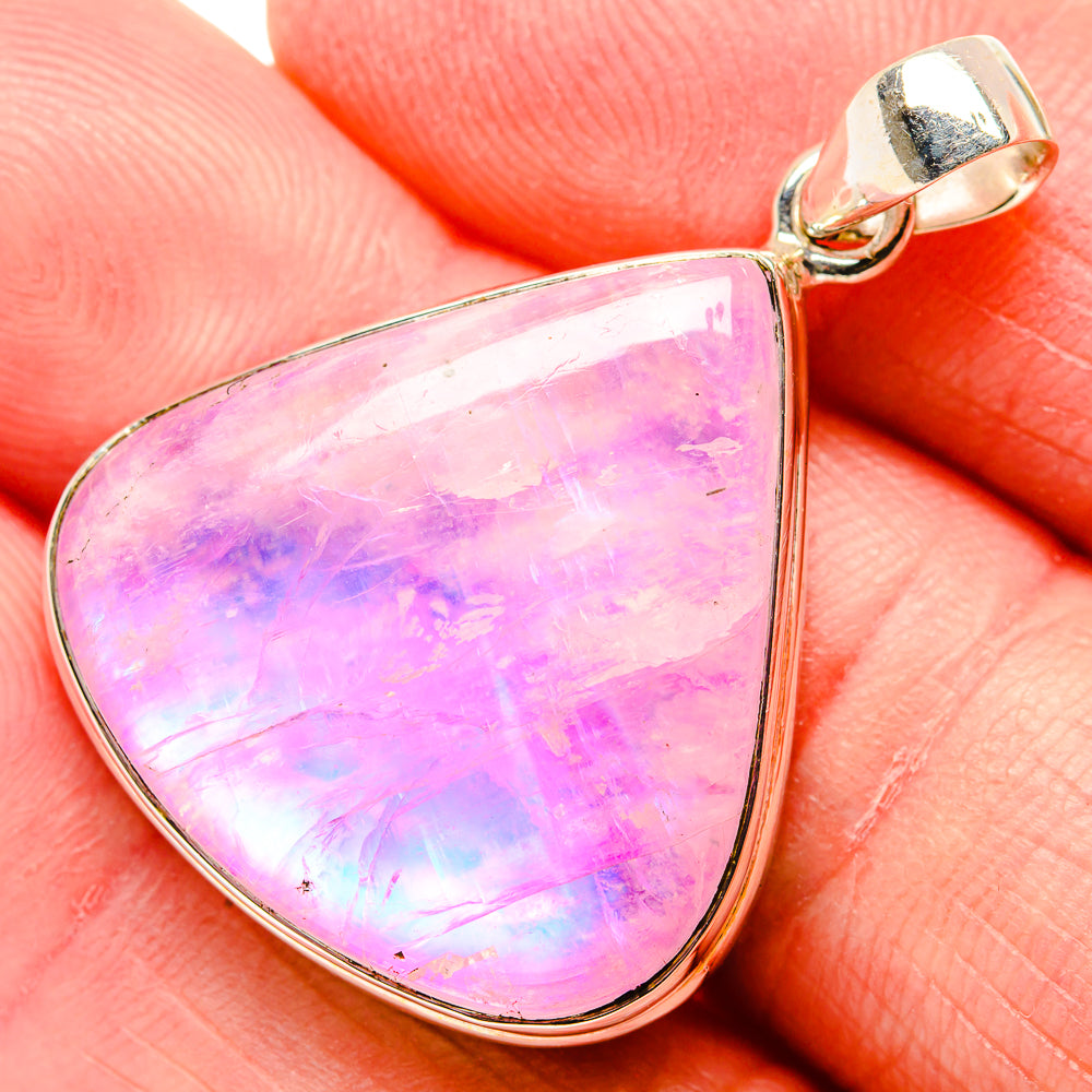 Pink Moonstone Pendants handcrafted by Ana Silver Co - PD34831