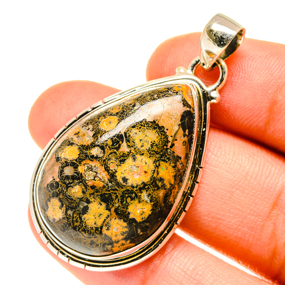 Fireworks Obsidian Pendants handcrafted by Ana Silver Co - PD3484