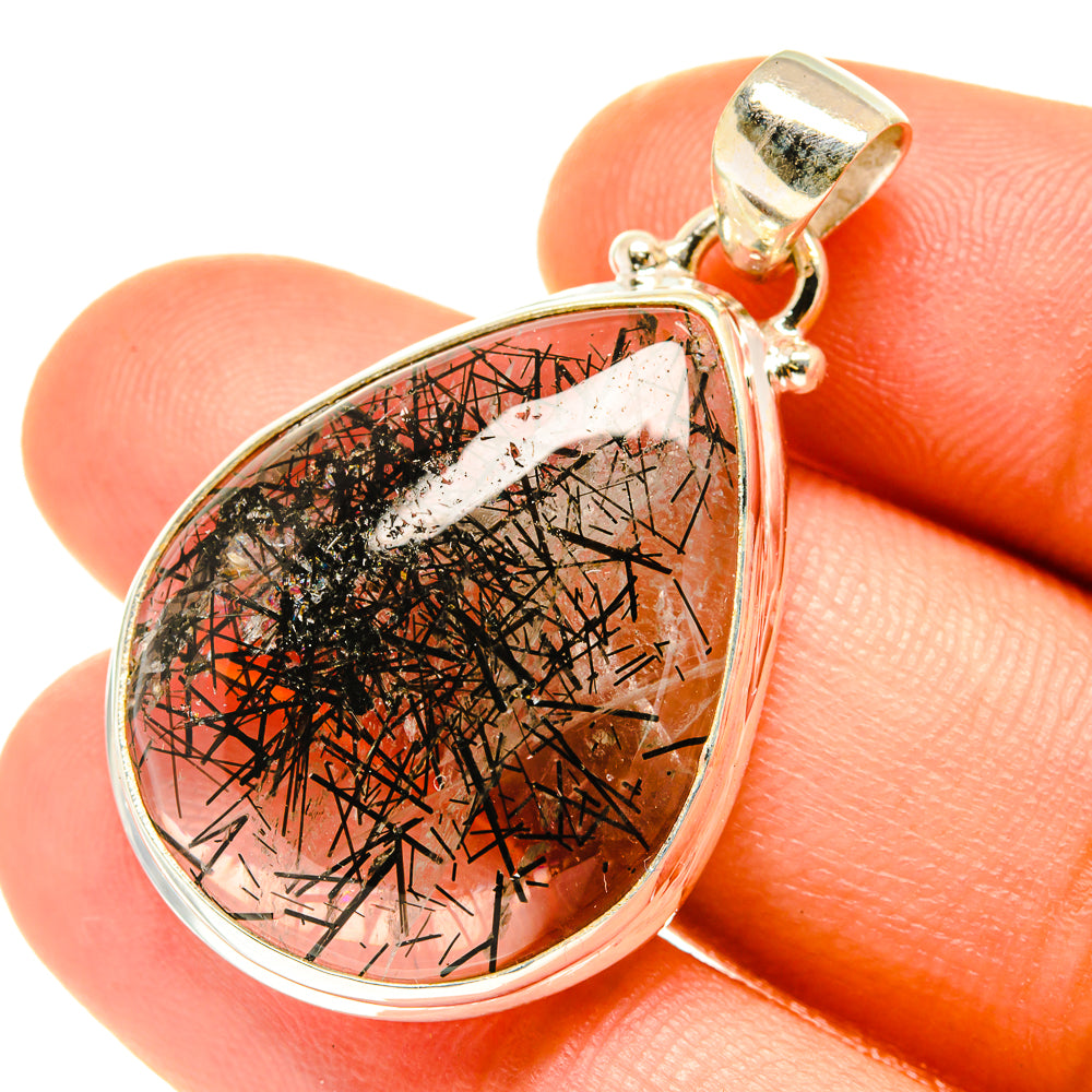 Tourmalinated Quartz Pendants handcrafted by Ana Silver Co - PD3485
