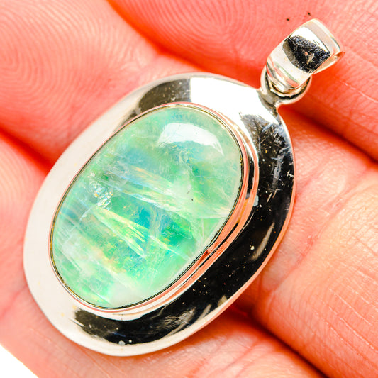 Green Moonstone Pendants handcrafted by Ana Silver Co - PD34857