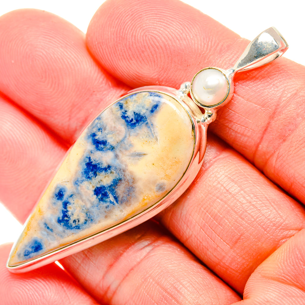 Blue Scheelite Pendants handcrafted by Ana Silver Co - PD34862
