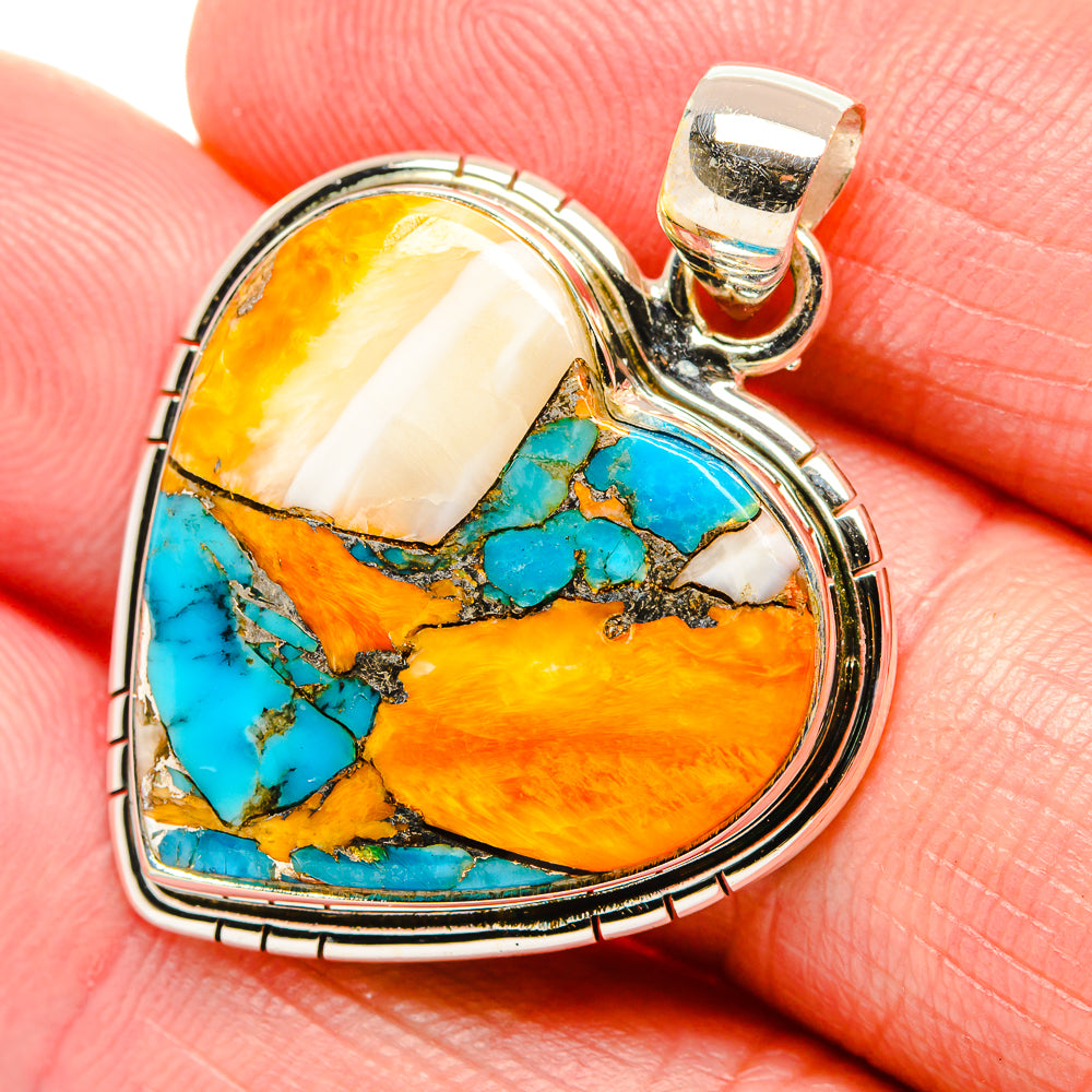 Spiny Oyster Turquoise Pendants handcrafted by Ana Silver Co - PD34864