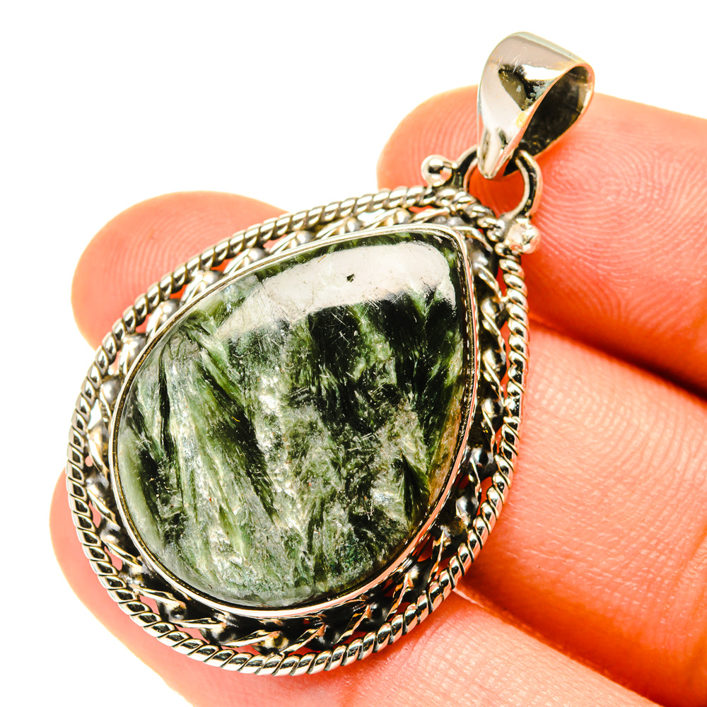 Seraphinite Pendants handcrafted by Ana Silver Co - PD3488