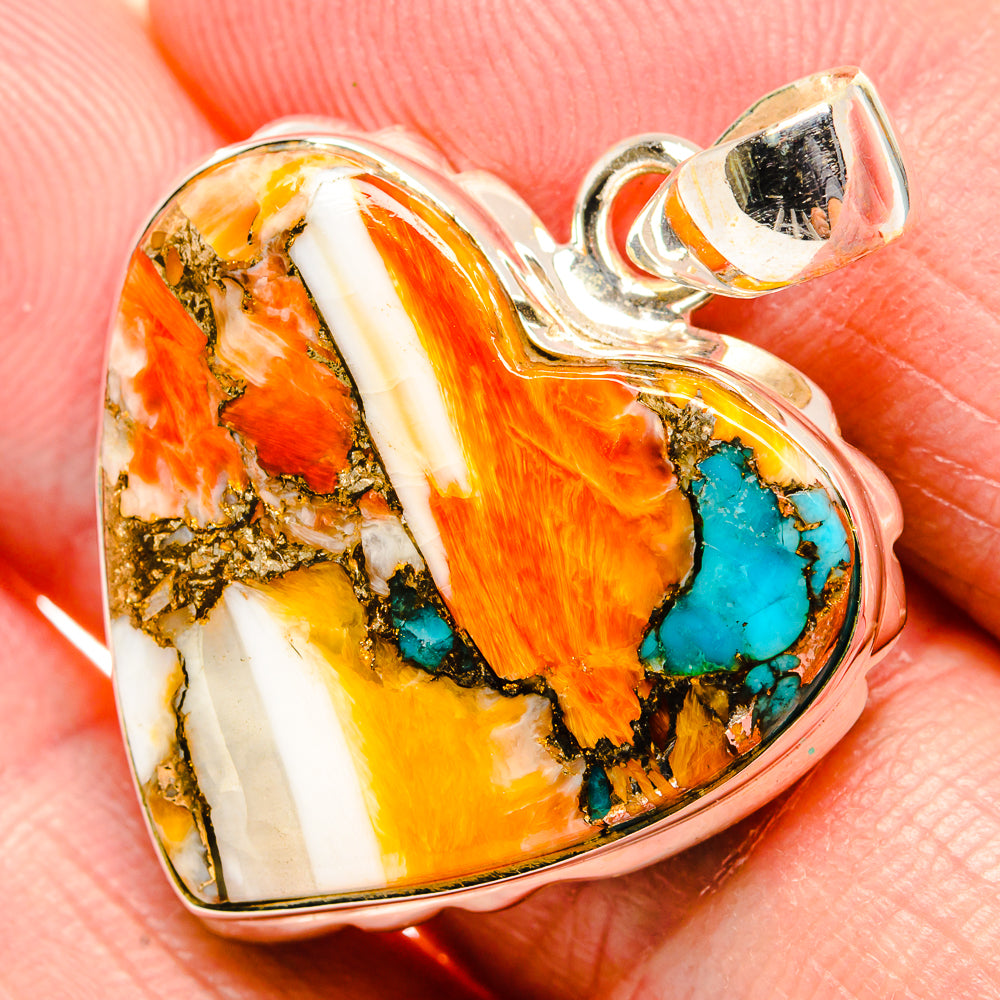 Spiny Oyster Turquoise Pendants handcrafted by Ana Silver Co - PD34886