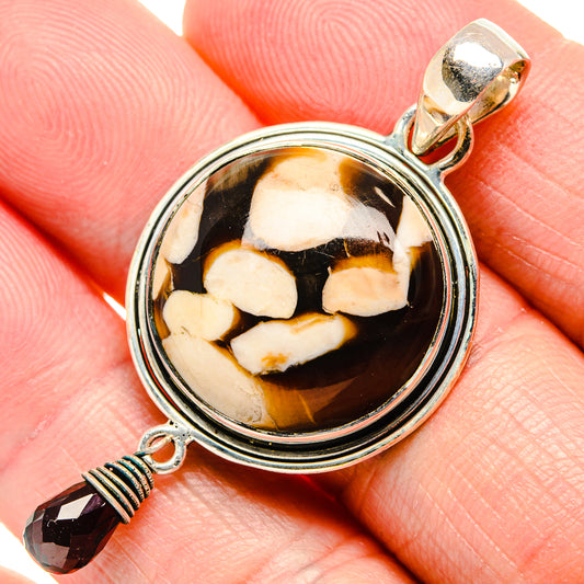 Peanut Wood Jasper Pendants handcrafted by Ana Silver Co - PD34887