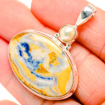 Blue Scheelite Pendants handcrafted by Ana Silver Co - PD34890