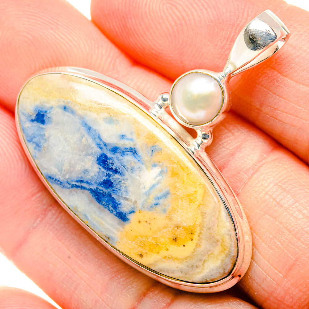 Blue Scheelite Pendants handcrafted by Ana Silver Co - PD34893