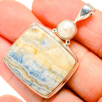 Blue Scheelite Pendants handcrafted by Ana Silver Co - PD34894