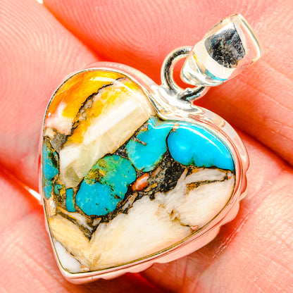 Spiny Oyster Turquoise Pendants handcrafted by Ana Silver Co - PD34897