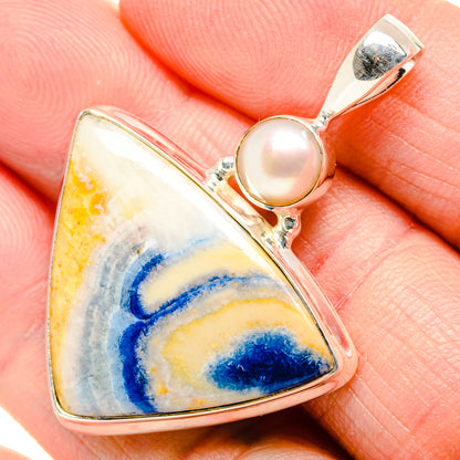 Blue Scheelite Pendants handcrafted by Ana Silver Co - PD34902