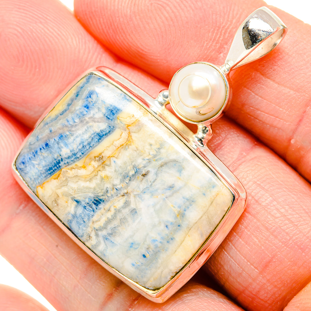 Blue Scheelite Pendants handcrafted by Ana Silver Co - PD34903
