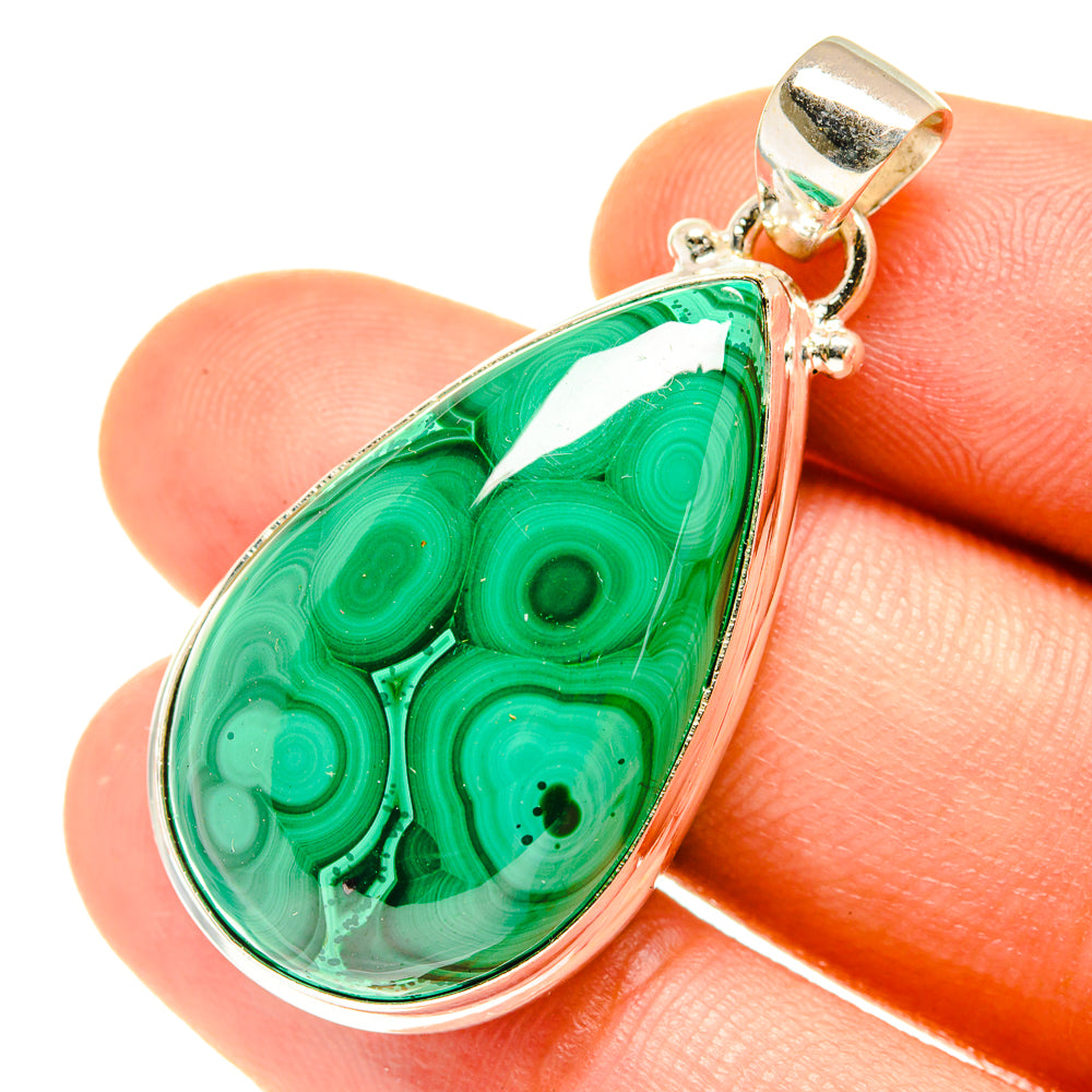 Malachite Pendants handcrafted by Ana Silver Co - PD3491